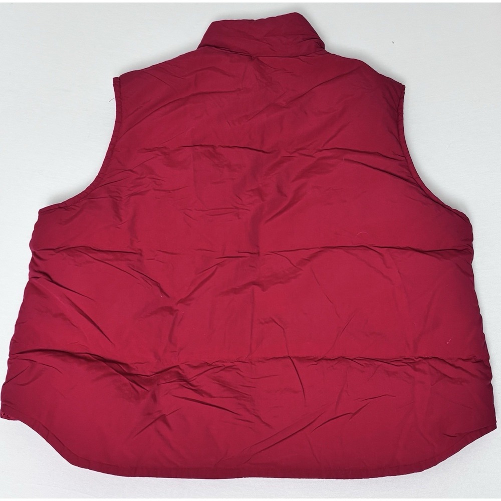 Vintage Eddie Bauer Goose Down Quilted Puffer Vest Womens XL Red - Picture 4 of 9